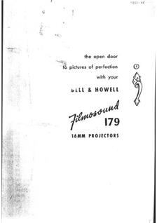 Bell and Howell 179 manual